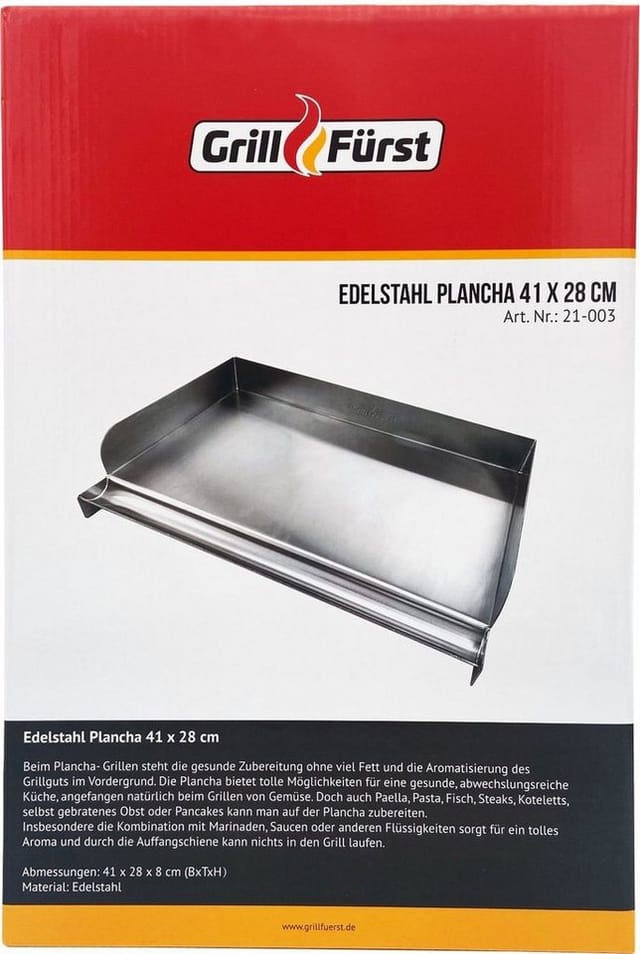 Grillfürst Edelstahl Plancha / Grillplatte