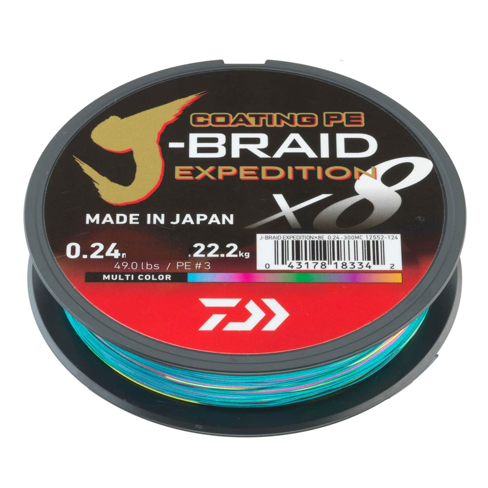 Daiwa J-Braid Exped. X8E 0.20mm-300m smash orange Geflochtene Schnur
