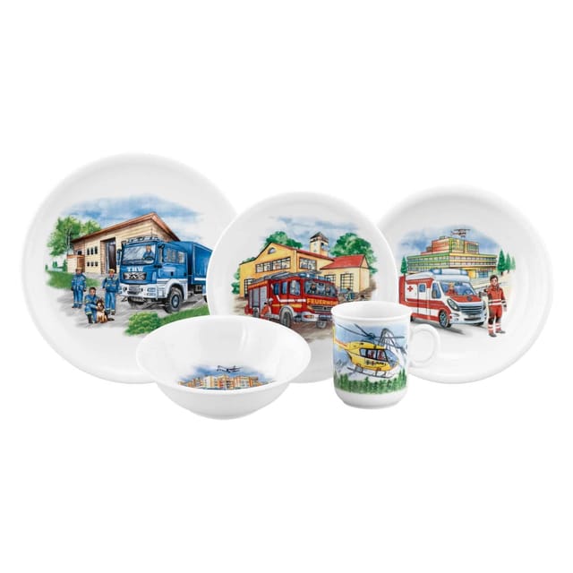 Seltmann Weiden Kindergeschirr Set Compact Blaulicht 5er Set