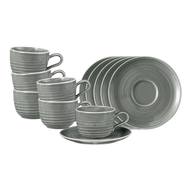 Seltmann Weiden Kaffeetassen mit Untertassen Terra 260 ml 6er Set