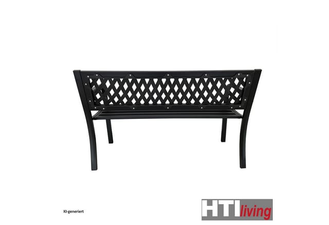 HTI-Living Gartenbank Metallbank Schwarz