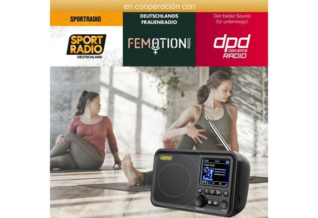 LEICKE DJ ROXXX DAB+ Radio mit Bluetooth 5.0, Küchenradio, 4000mAh Batterie