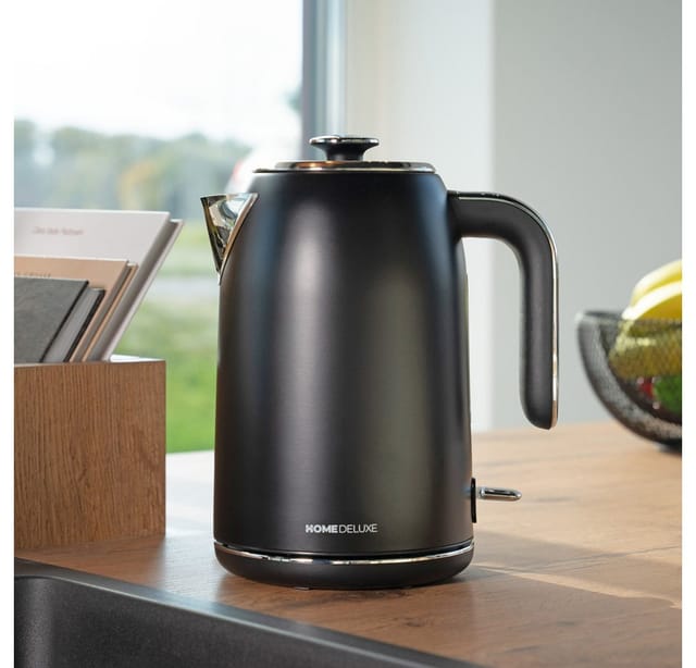 HOME DELUXE Wasserkocher NOBLE Matt Schwarz
