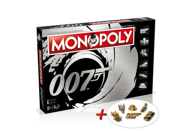 Monopoly - James Bond + 6 EXTRA Gold Spielfiguren Deutsch Französisch Edition Spiel Brettspiel