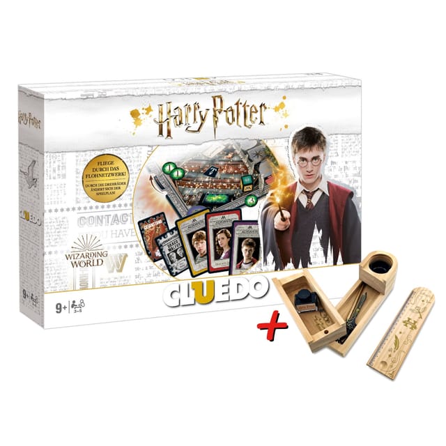 Cluedo - Harry Potter + Holz-Schreibset Brettspiel Gesellschaftsspiel Edition Sonderedition