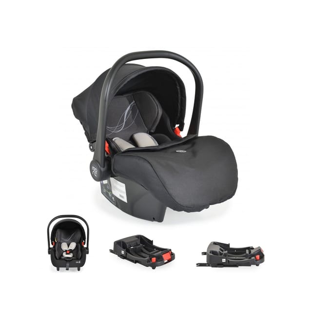 Moni Babyschale Multi Set mit Isofixbasis Royal, i-Size (40 - 87cm) Gruppe 0+ schwarz