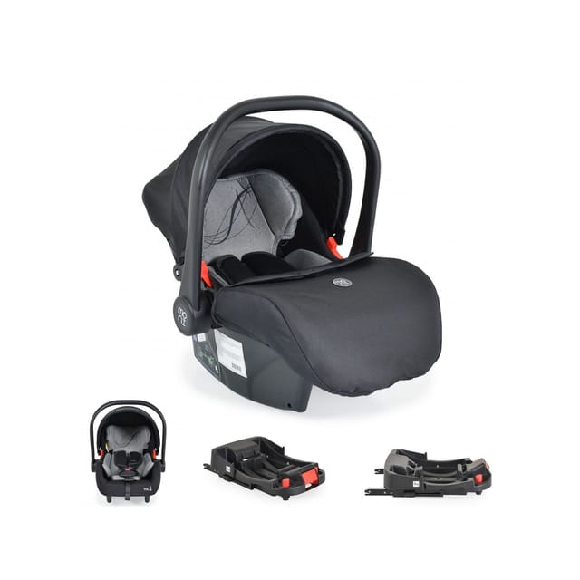 Moni Babyschale Multi Set mit Isofixbasis Royal, i-Size (40 - 87cm) Gruppe 0+ grau