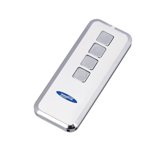 Novoferm Garagentor Handsender Mini-Novotron 524 Design, 4 Kanal, Silber / Weiß