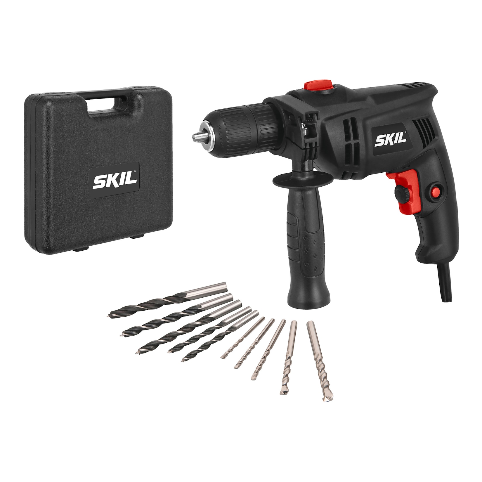SKIL 1020 AD Schlagbohrmaschine 550 W für Mauerwerk, 5 Steinbohren, 5 Holzbohren