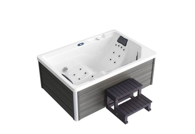 TroniTechnik® Outdoor Whirlpool Spa GALERA 190cm x 130cm mit Heizung, Hydromassage, Farblicht