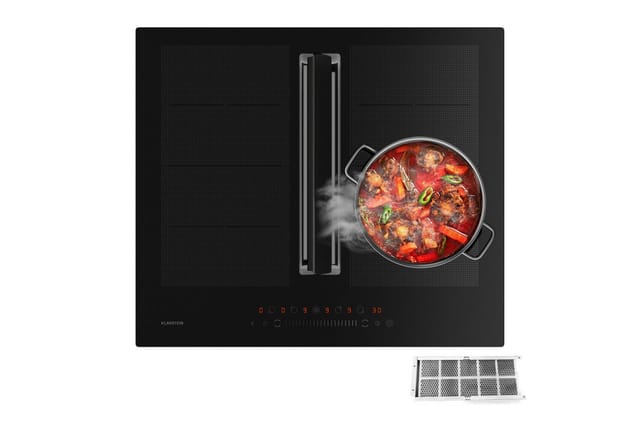 Chef-Fusion Down Air System Induktionsherd + Abzugshaube 60cm 600 m³/h Abluftleistung EEC A