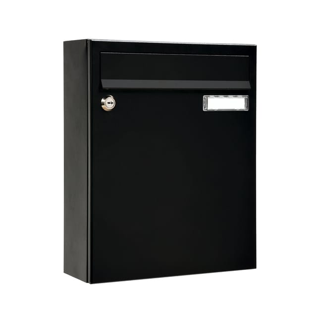 MEFA Briefkasten Sonate 133 schwarz Postkasten+Namensschild, beschichteter Stahl