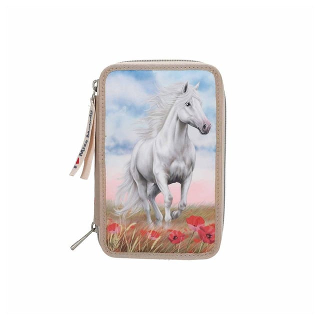 Depesche 3-Fach Federtasche Poppy Sand Miss Melody 20 x 13 x 7,5 cm