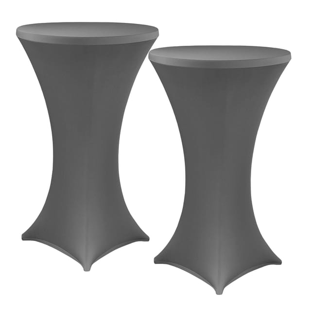NYVI Stehtischhusse NYVIGala - Elastische Stretchhusse für Stehtische & Bistrotische Farbe:Anthrazit;Größe:Ø 70-75 cm - 2er Set