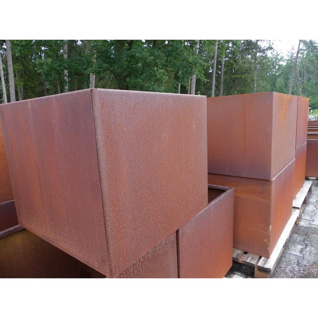 Cortenstahl Pflanzring 120x50x80 Rostkübel Rost Stahl Kübel Hochbeet Blumenkübel XXL
