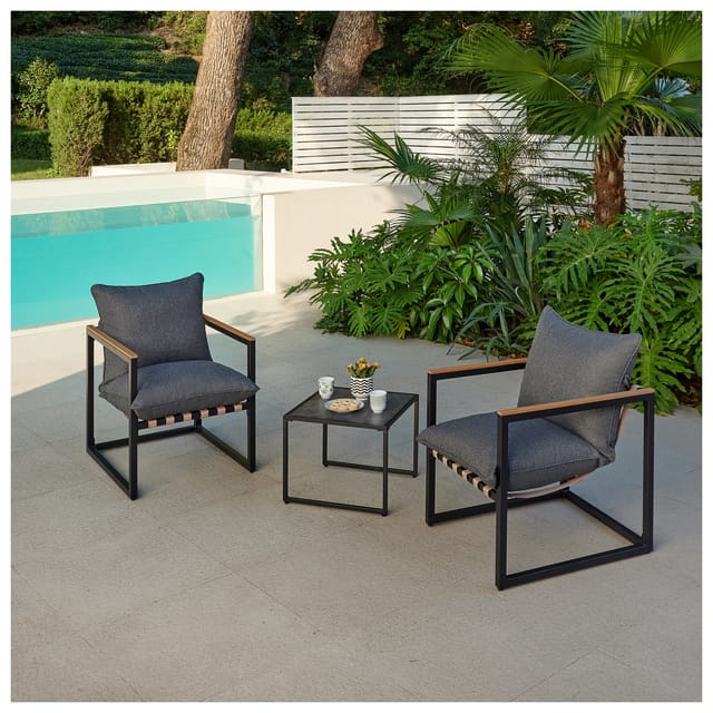 HTI-Living Gartensitzgruppe 2 Stühle und Tisch