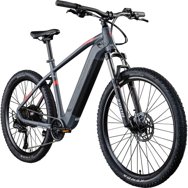 Zündapp Z808 E-Mountainbike 27,5 Zoll grau/rot 50 cm
