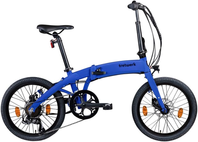 Tretwerk Akimbo Plus E Bike 20 Zoll Klapprad Elektrofahrrad 360Wh 155 - 190 cm blau
