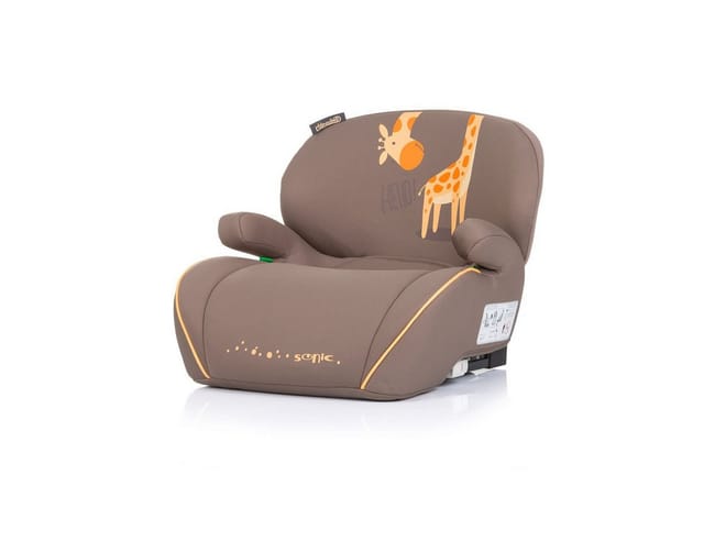 Chipolino Kindersitz, Sitzerhöhung Sonic Isofix, i-Size, 125-150 cm, Armlehne braun