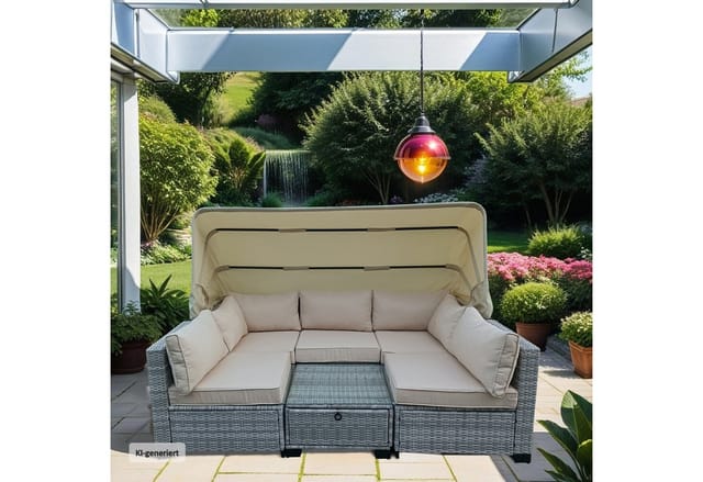 HTI-Living Outdoor Sofa Eleni Grau/Beige