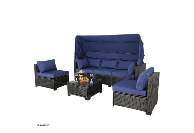 HTI-Living Outdoor Sofa Eleni Braun/Blau