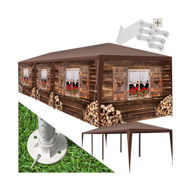 tectake® Pavillon, in 2 Größen, im Steckystem, mit UV-Schutz, wasserdicht