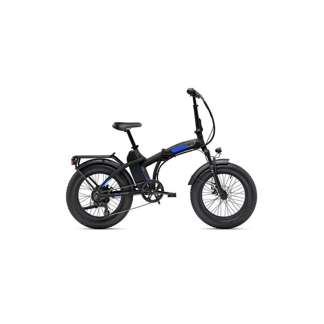 MBM Elektro-Kompaktfahrrad / Faltrad N-VER FOLDING 9.2. 20 Zoll, black-blue