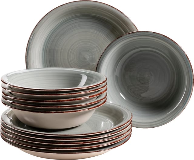 Mäser Teller-Set, Steingut Lumaca