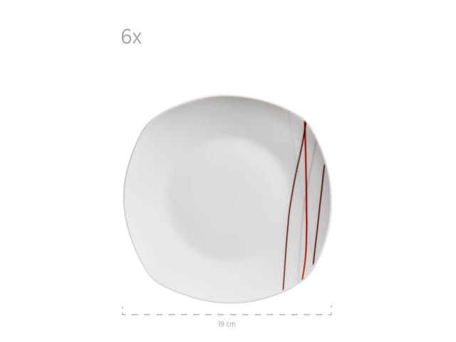 Mäser Tellerset, Porzellan Sencilla Weiß