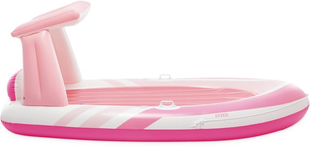 INTEX 57804EU - Luftmatratze - Pink Paradise Boat (244x97x114cm) mit Haltegriffen und Getränkehaltern