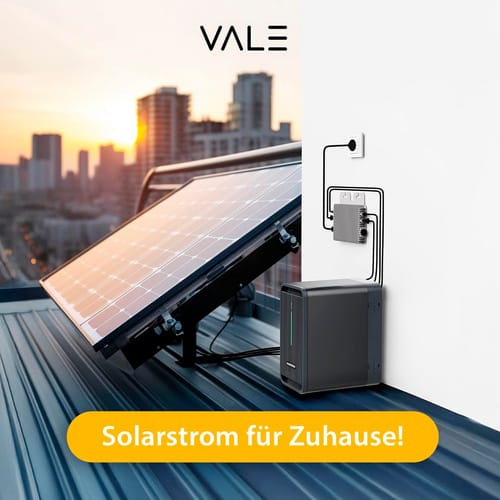 VALE Mini-PV 900-MT8-R Bifaziales Balkonkraftwerk 900W / 800 W