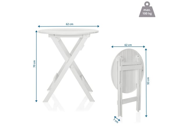 hjh LIVING Klapptisch TRAVANO T Kunststoff