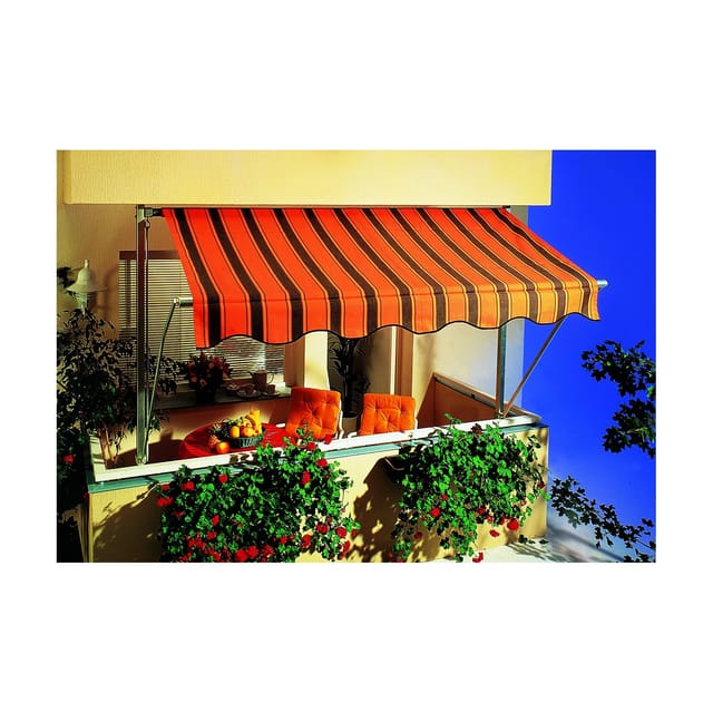 Spettmann Fallarmmarkise silber 200x160 cm, Dessin 5961 orange/braun