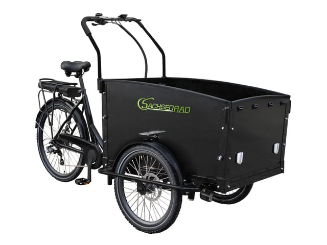 SachsenRAD E-Lastenrad T1 Grand Trunk mit Alarmanlage schwarz