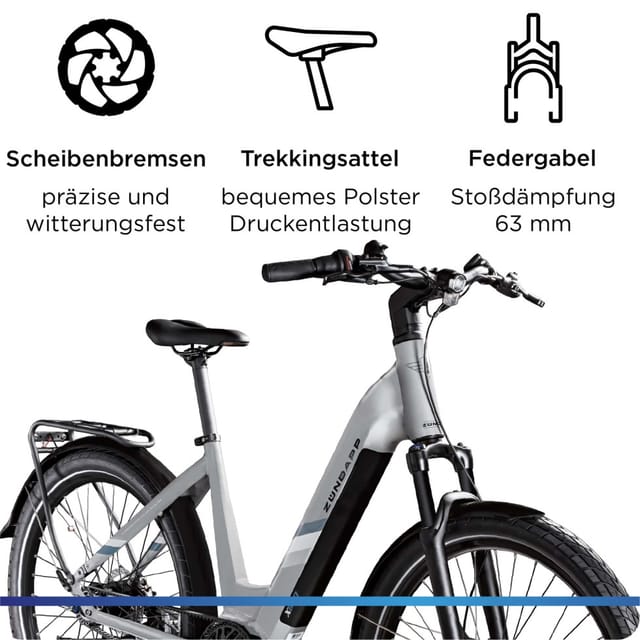 Zündapp X850 Trekking E Bike 28 Zoll grau