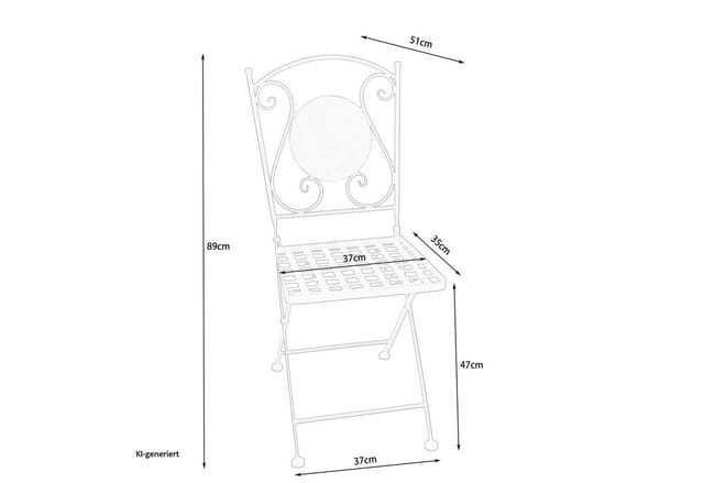 HTI-Living Gartenstühle 2 Stück Marocco Braun