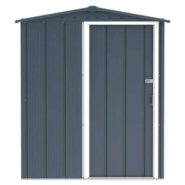Duramax Metall Gartenhaus 163x112 Geräteschuppen Garten Gerätehaus Schiebetür, H. 182 x B. 163 x T. 112 cm, Metall