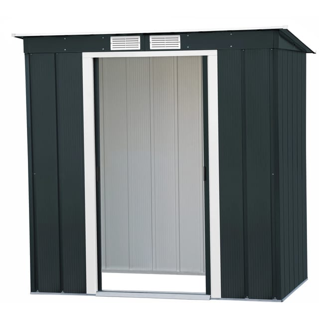 Duramax Metall Gartenhaus 203x113 Geräteschuppen Garten Gerätehaus Schiebetür, H. 176 x B. 203 x T. 113 cm, Metall