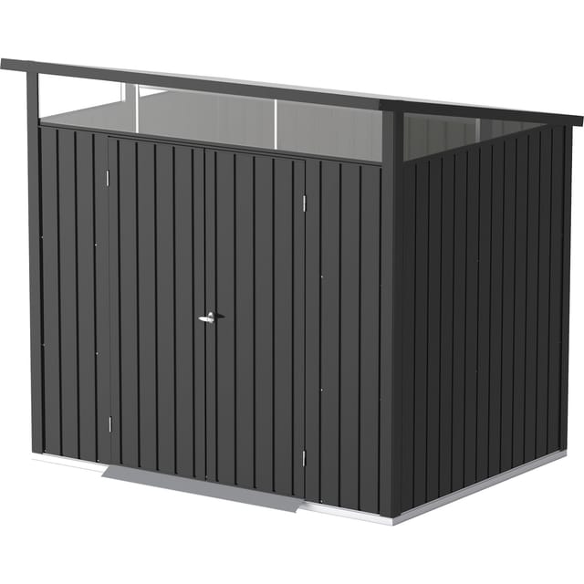 Duramax Metall Gartenhaus 249x231 Geräteschuppen Garten Gerätehaus Flügeltür, H. 203 x B. 249 x T. 231 cm, Metall