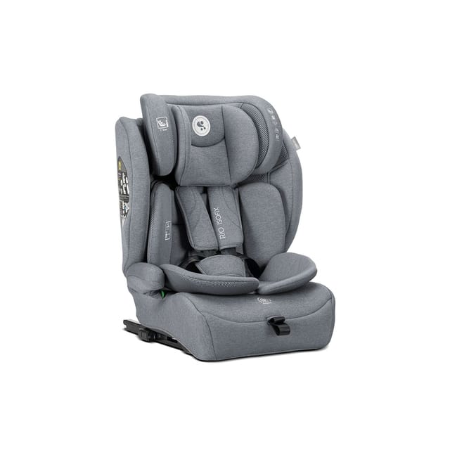 Lorelli Kindersitz Rio i-Size (76 - 150 cm) Isofix Top Tether Kissen verstellbar hellgrau