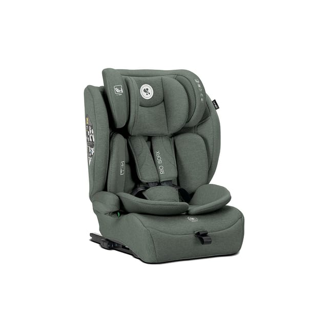 Lorelli Kindersitz Rio i-Size (76 - 150 cm) Isofix Top Tether Kissen verstellbar dunkelgrün