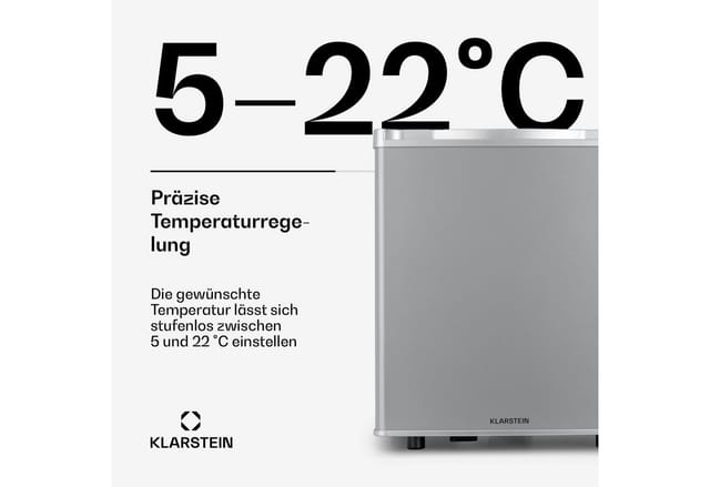 Happy Hour 45 Mini-Kühlschrank Minibar Getränkekühlschrank 45 L 26 dB Silber 45 Liter