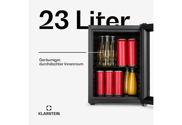 Harlem Getränkekühlschrank 23 Liter 1 Metallrost Glastür