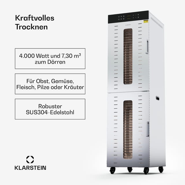 Master Jerky 700 Dörrautomat mit 4.000 W zwei Dörrkammern Temperaturbereich 30 - 90 °C