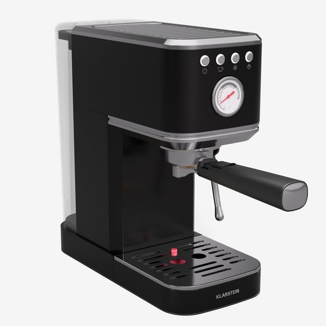 SteelPresso Slim Espressomaschine Siebträger inkl. Zubehör Schwarz
