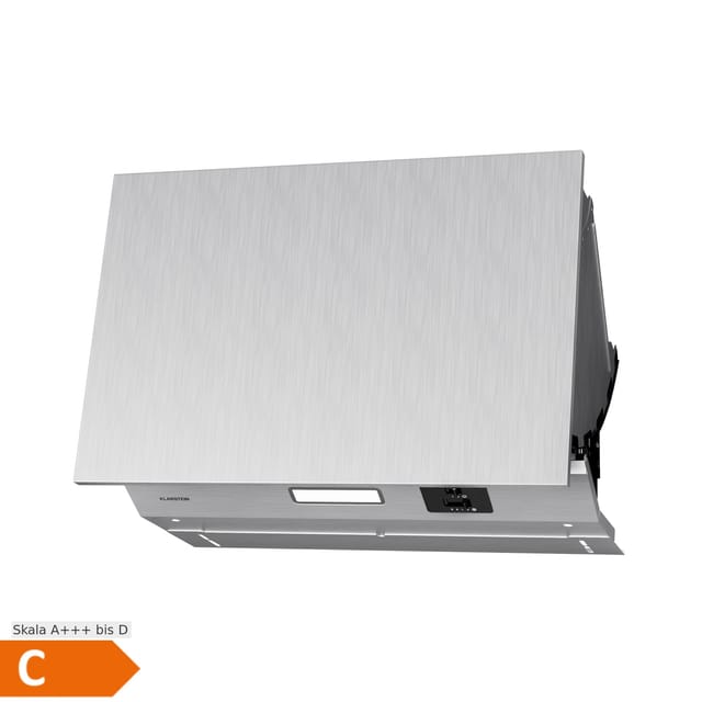 Swift Square Dunstabzugshaube Einbauhaube 402 m³/h EEK C Abluft/Umluft LED Silbermetallik