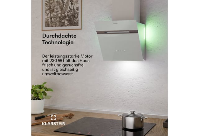 Alina Dunstabzugshaube 40 cm 570 m³/h Leise EEK A