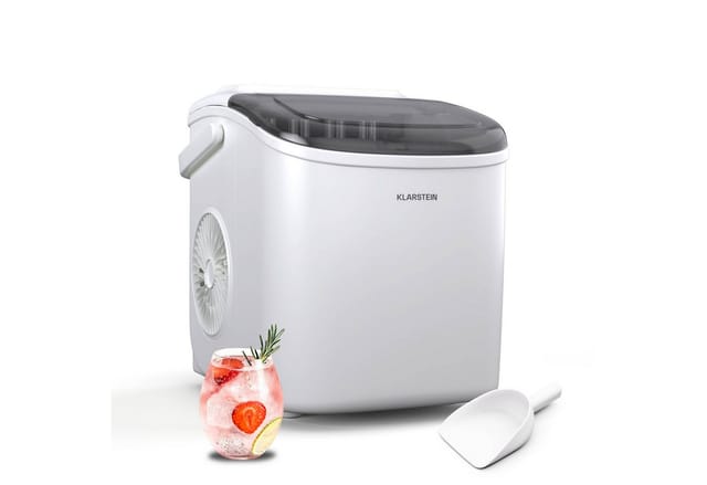 Caldwell Eiswürfelmaschine 12 kg Eiswürfel/Tag vollautomatisch LED-Anzeige leichte Reinigung Weiß 1.3 Liter