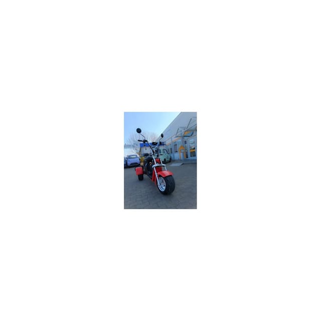 Madat CP-3 Elektro-Dreirad – E-Scooter & Chopper 45 km/h (25 km/h optional) 40 Ah Akku 60–90 km Reichweite mit 2 Akkus Rot