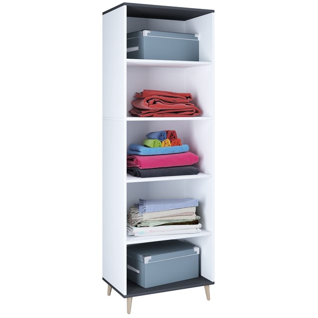 VCM Holz Regal 5 Fächer Maße: H. 240 x B. 70 x T. 39 cm Schuhregal Mehrzweckschrank - Landos